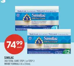 Shoppers Drug Mart SIMILAC 360 TOTAL CARE STEP 1 or STEP 2 INFANT FORMULA offer