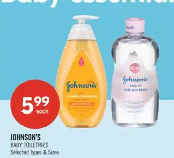Shoppers Drug Mart JOHNSON'S BABY TOILETRIES offer