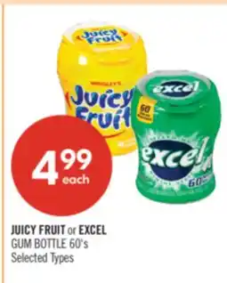 Shoppers Drug Mart JUICY FRUIT or EXCEL GUM BOTTLE offer