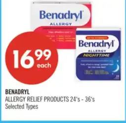 Shoppers Drug Mart BENADRYL ALLERGY RELIEF PRODUCTS offer