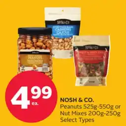 Rexall NOSH & CO. Peanuts 525g-550g or Nut Mixes 200g-250g offer