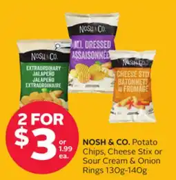 Rexall NOSH & CO. Potato Chips, Cheese Stix or Sour Cream & Onion Rings offer