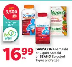 Rexall GAVISCON FoamTabs or Liquid Antacid or BEANO offer