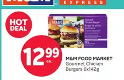 Rexall M&M FOOD MARKET Gourmet Chicken Burgers offer