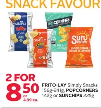 Rexall FRITO-LAY Simply Snacks 156g-241g, POPCORNERS 142g or SUNCHIPS 225g offer