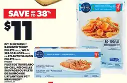 Independent City Market PC BLUE MENU RAINBOW TROUT FILLETS, 280 G, WILD SEA SCALLOPS, 400 G OR ATLANTIC SALMON FILLETS offer