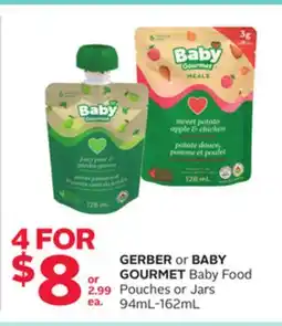 Rexall GERBER or BABY GOURMET Baby Food Pouches or Jars offer