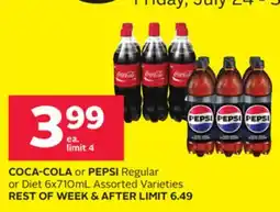 Rexall COCA-COLA or PEPSI Regular or Diet offer