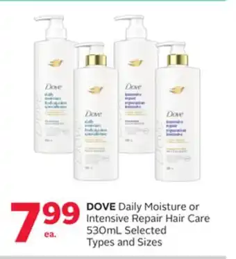 Rexall DOVE Daily Moisture or Intensive Repair Hair Care offer