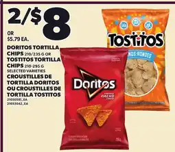Independent City Market DORITOS TORTILLA CHIPS, 210/235 G OR TOSTITOS TORTILLA CHIPS offer
