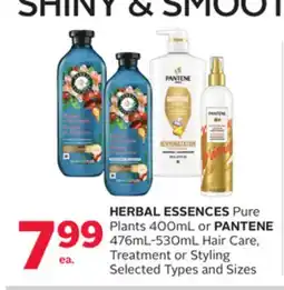Rexall HERBAL ESSENCES Pure Plants 400mL or PANTENE 476mL-530mL Hair Care, Treatment or Styling offer
