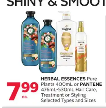Rexall HERBAL ESSENCES Pure Plants 400mL or PANTENE 476mL-530mL Hair Care, Treatment or Styling offer