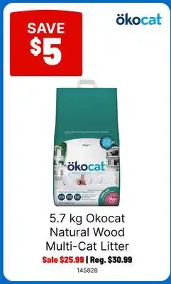 Ren’s Pets Depot Okocat Natural Wood Multi-Cat Litter offer