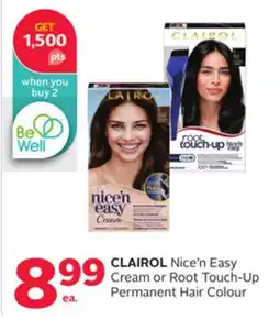 Rexall CLAIROL Nice'n Easy Cream or Root Touch-Up Permanent Hair Colour offer