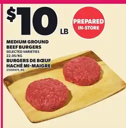 Independent City Market MEDIUM GROUND BEEF BURGERS offer