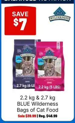 Ren’s Pets Depot BLUE Wilderness Bags of Cat Food offer