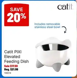 Ren’s Pets Depot Catit PIXI Elevated Feeding Dish offer