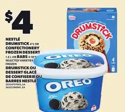 Independent City Market NESTLÉ DRUMSTICK, 4'S OR CONFECTIONERY FROZEN DESSERT, 1.5 L OR BARS, 4-10'S offer