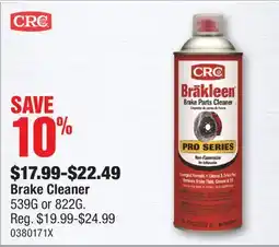 PartSource CRC Brake Cleaner offer