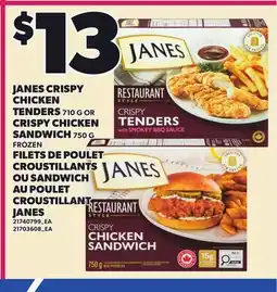 Independent City Market JANES CRISPY CHICKEN TENDERS, 710 G OR CRISPY CHICKEN SANDWICH, 750 G offer