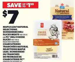 Independent City Market MAPLE LEAF NATURAL SELECTIONS, SCHNEIDERS DELI SLICED MEATS, 150-175 OR PC DELI CHEESE SLICES offer