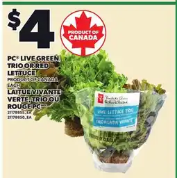 Independent City Market PC LIVE GREEN, TRIO OR RED LETTUCE offer