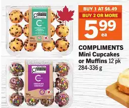 Foodland COMPLIMENTS Mini Cupcakes or Muffins offer