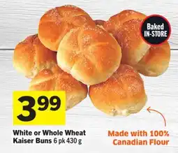 Foodland White or Whole Wheat Kaiser Buns offer