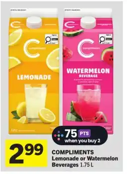Foodland COMPLIMENTS Lemonade or Watermelon Beverages offer