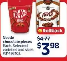 Walmart Nestlé chocolate pieces offer