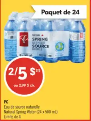 Pharmaprix PC Natural Spring Water offer