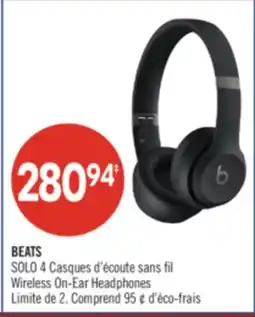 Pharmaprix BEATS SOLO 4 Wireless On-Ear Headphones offer