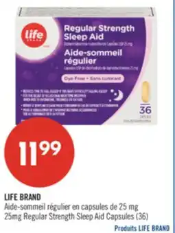 Pharmaprix LIFE BRAND 25mg Regular Strength Sleep Aid Capsules (36) offer