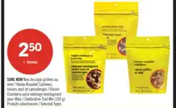Pharmaprix NO NAME Honey-Roasted Cashews, Raisin Cranberry or Celebration Trail Mix offer