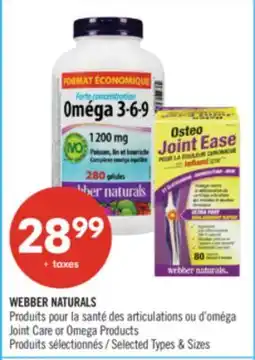 Pharmaprix WEBBER NATURALS Joint Care or Omega Products offer