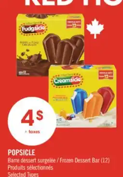 Pharmaprix POPSICLE Frozen Dessert Bar offer
