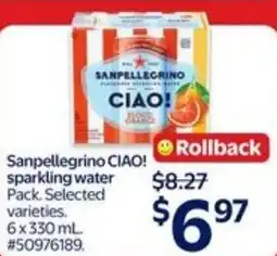 Walmart Sanpellegrino CIAO! sparkling water offer