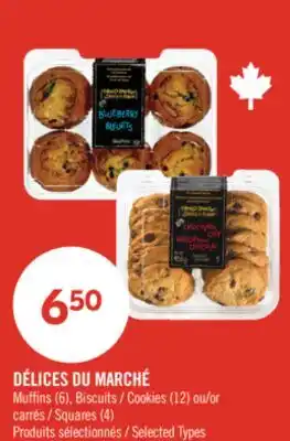 Pharmaprix DÉLICES DU MARCHÉ Muffins (6), Cookies (12) or Squares (4) offer