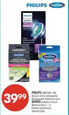 Pharmaprix PHILIPS SONICARE 1300 Rechargeable Toothbrush or DENTEK Mouth Guards (1–2) offer