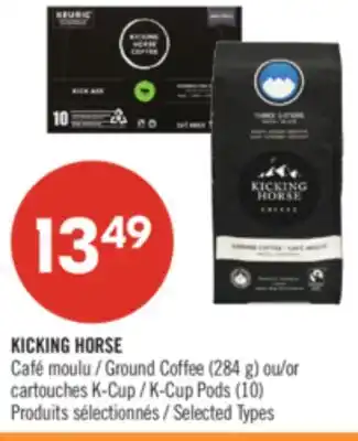Pharmaprix KICKING HORSE Ground Coffee (284 g) or K-Cup Pods (10) offer
