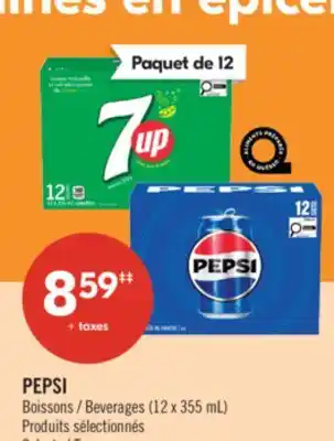 Pharmaprix PEPSI Beverages offer