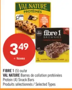 Pharmaprix FIBRE 1 (5) or VAL NATURE Protein (4) Snack Bars offer