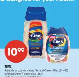 Pharmaprix TUMS Antacid Chewies Bites (54 - 60) or Tablets (140 - 160) offer