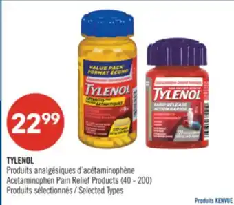 Pharmaprix TYLENOL Acetaminophen Pain Relief Products offer