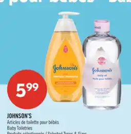 Pharmaprix JOHNSON'S Baby Toiletries offer