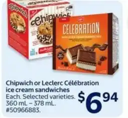 Walmart Chipwich or Leclerc Célébration ice cream sandwiches offer