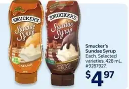 Walmart Smucker's Sundae Syrup offer