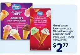 Walmart Great Value ice cream cups offer