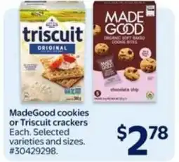 Walmart MadeGood cookies or Triscuit crackers offer