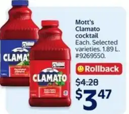Walmart Mott's Clamato cocktail offer